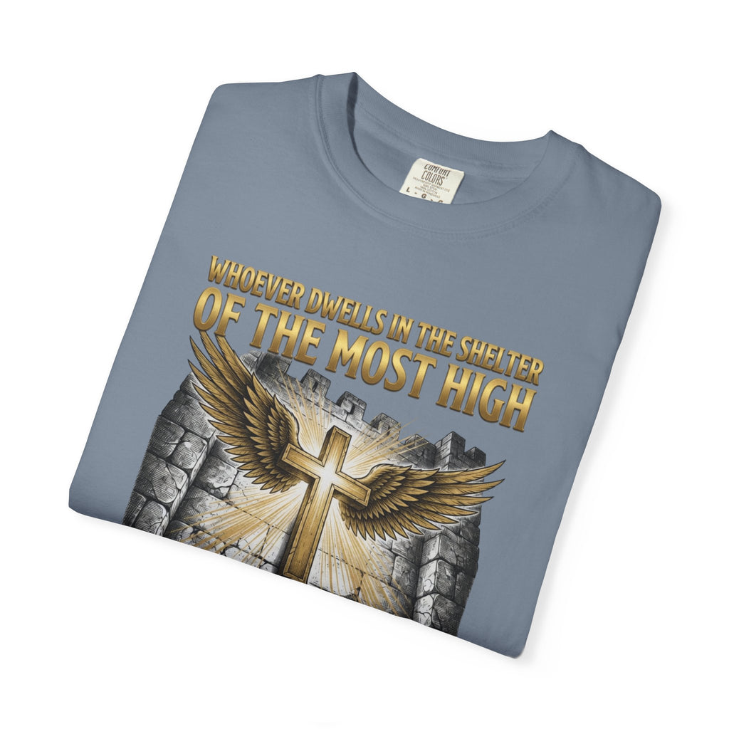Psalm 91 'Shelter of the Most High' T-Shirt — Christian Faith Cross Tee