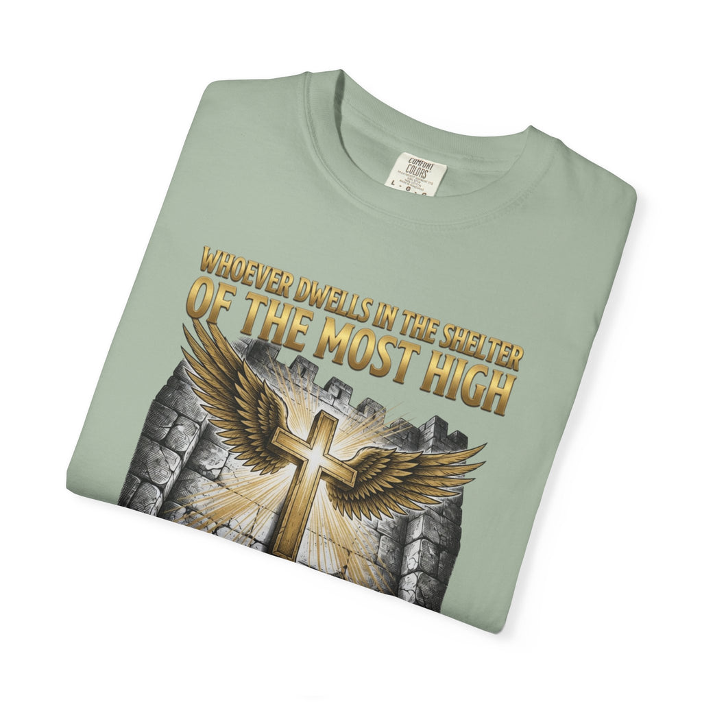Psalm 91 'Shelter of the Most High' T-Shirt — Christian Faith Cross Tee