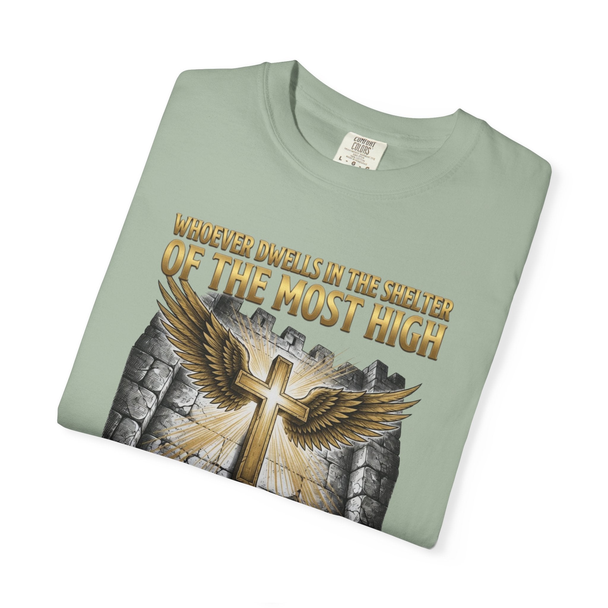 Psalm 91 'Shelter of the Most High' T-Shirt — Christian Faith Cross Tee