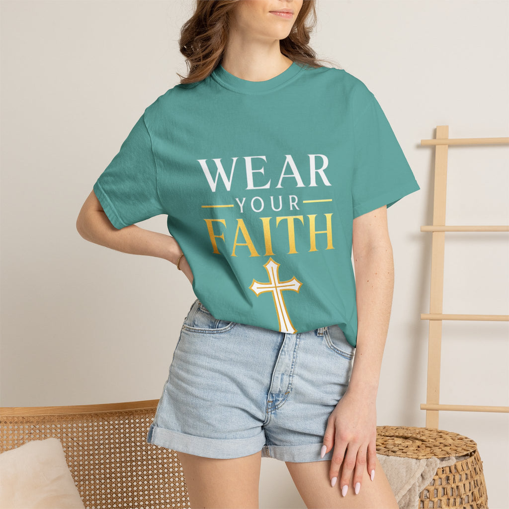 Wear Your Faith T-Shirt — Christian Cross Inspirational Tee