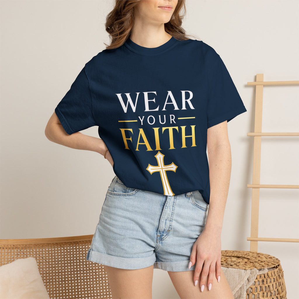 Wear Your Faith T-Shirt — Christian Cross Inspirational Tee