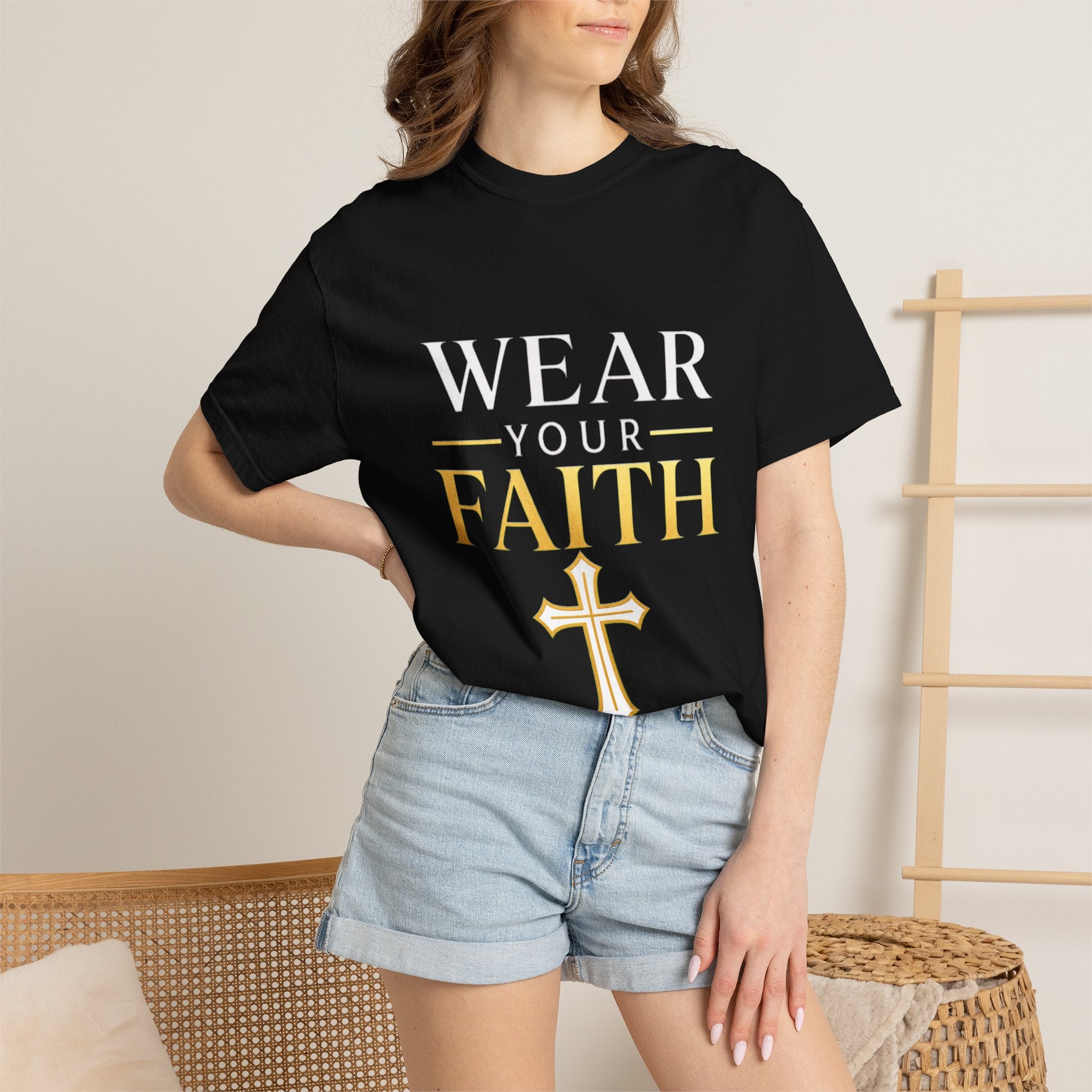 Wear Your Faith T-Shirt — Christian Cross Inspirational Tee