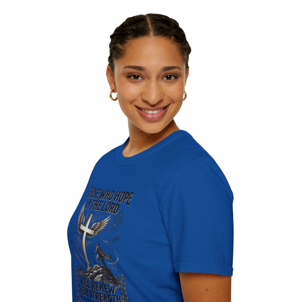 Faith Hope T-Shirt — "Those Who Hope in the Lord" Isaiah 40:31 Christian Tee