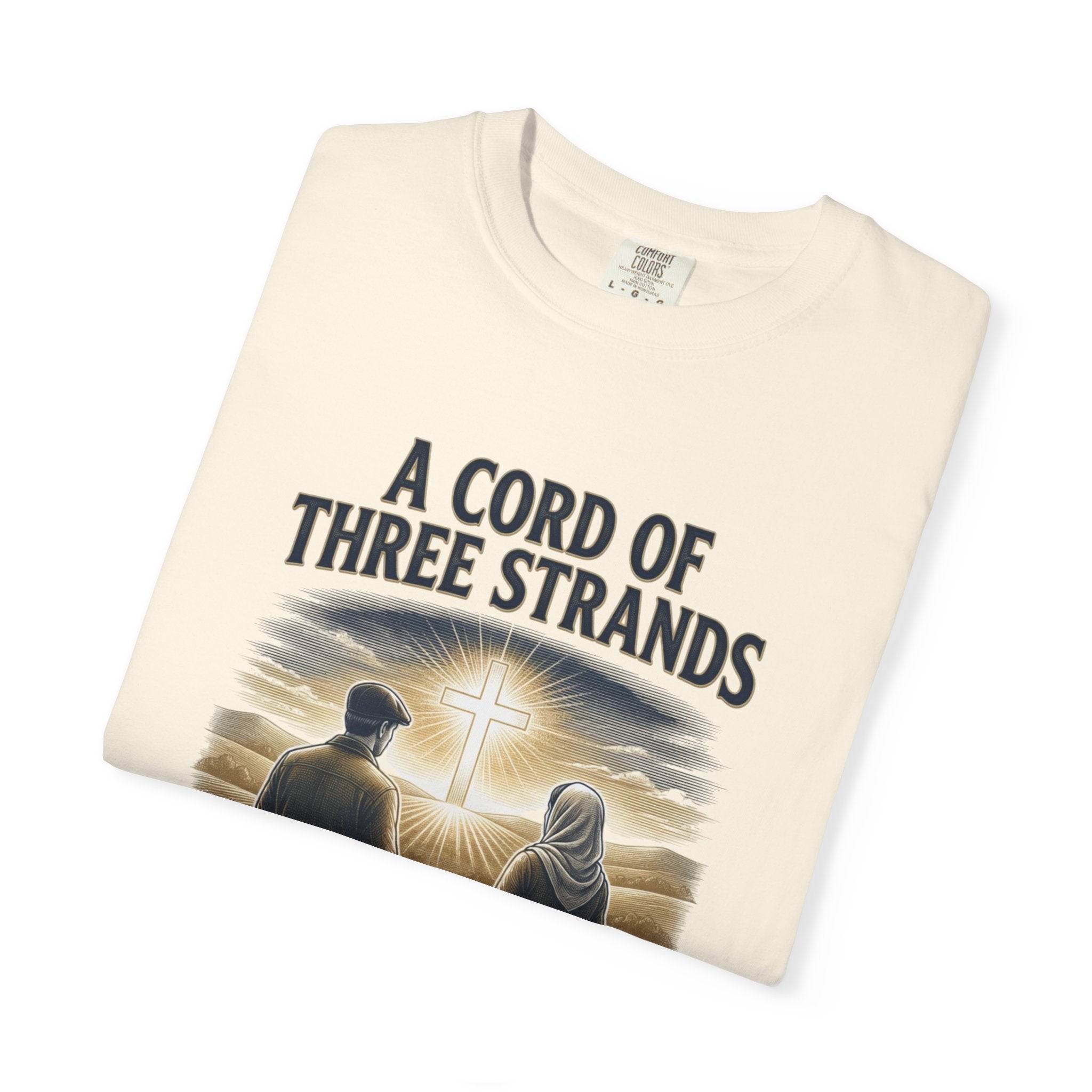 A Cord of Three Strands T-Shirt — Ecclesiastes 4:12 Couples Faith Tee