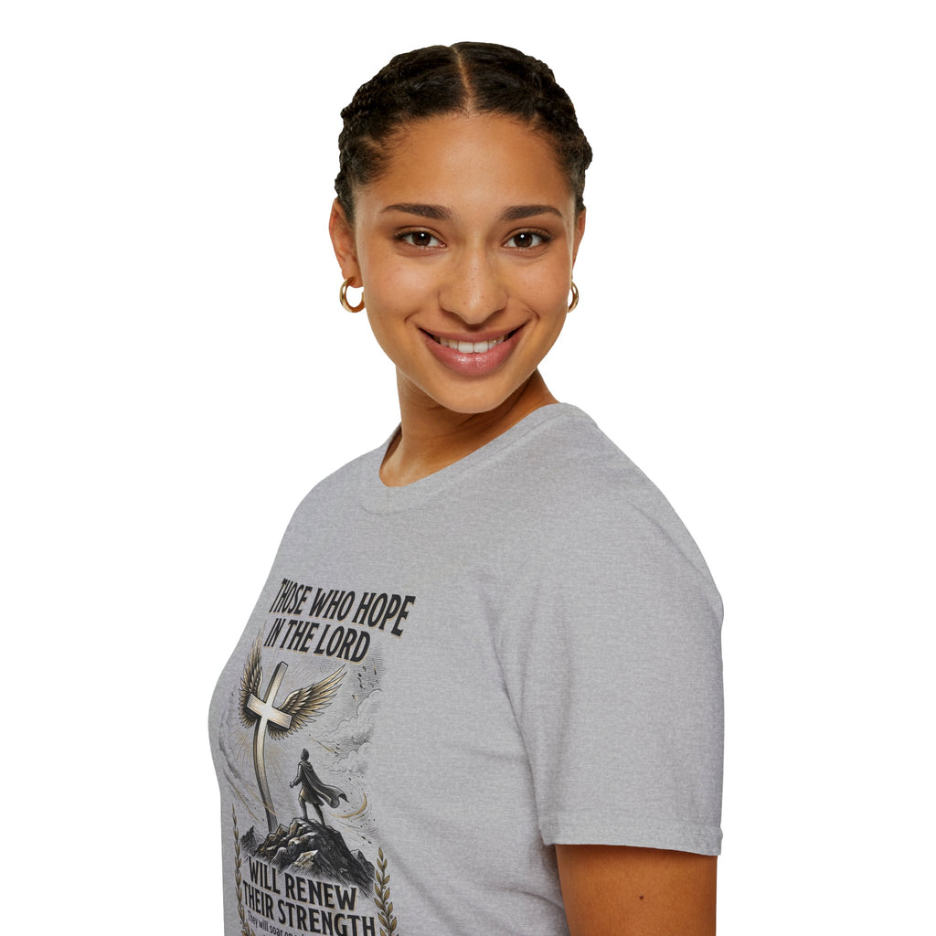 Faith Hope T-Shirt — "Those Who Hope in the Lord" Isaiah 40:31 Christian Tee