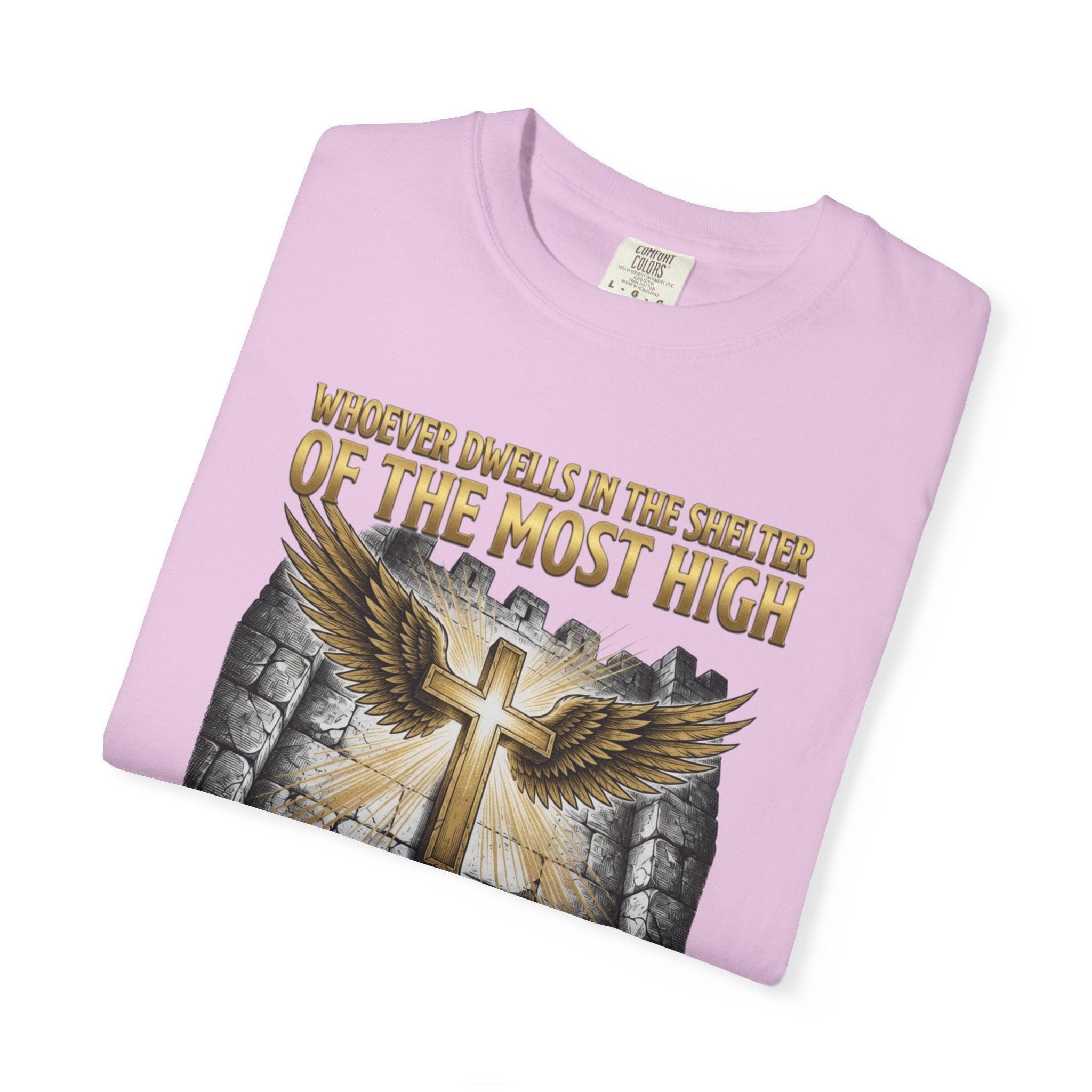 Psalm 91 'Shelter of the Most High' T-Shirt — Christian Faith Cross Tee