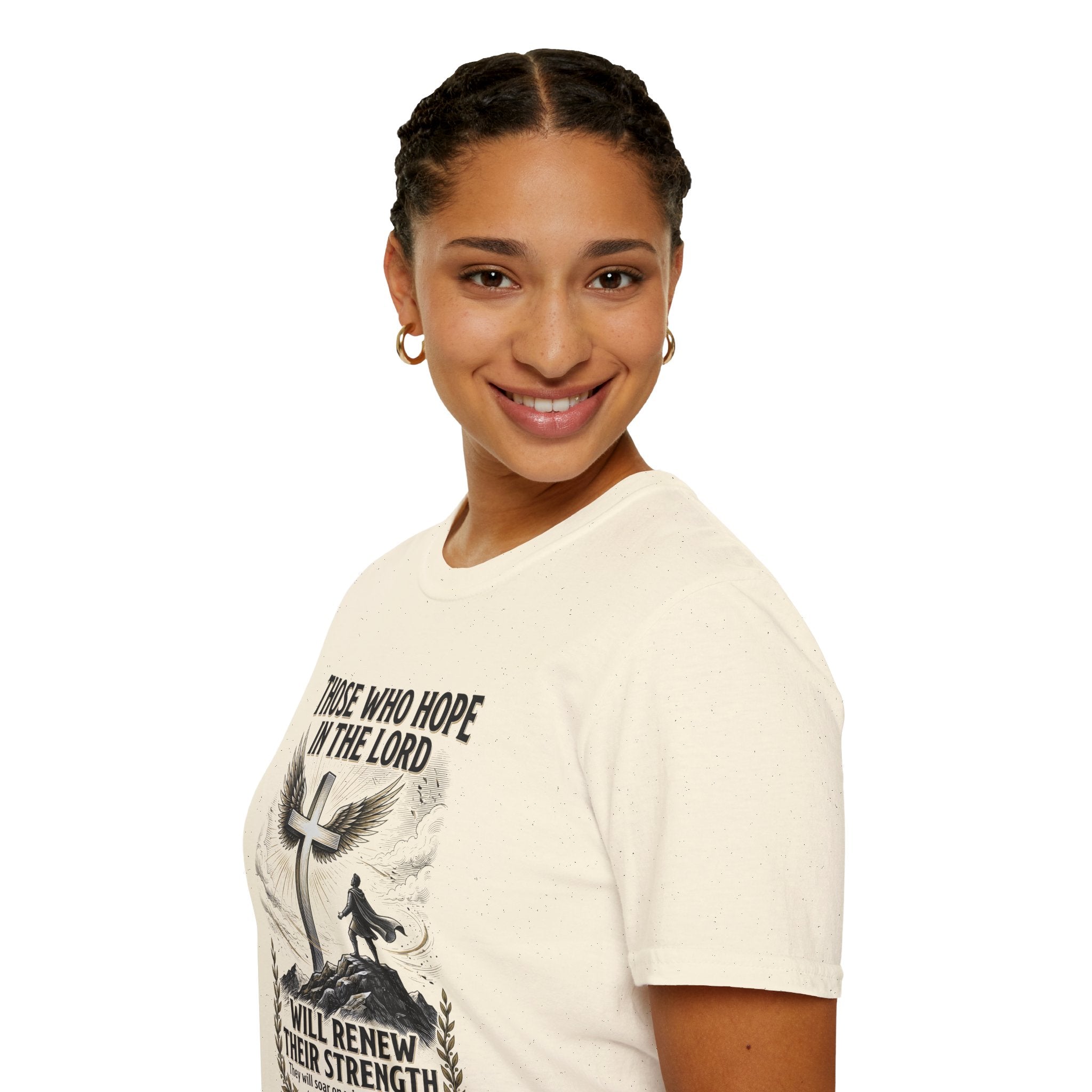 Faith Hope T-Shirt — "Those Who Hope in the Lord" Isaiah 40:31 Christian Tee
