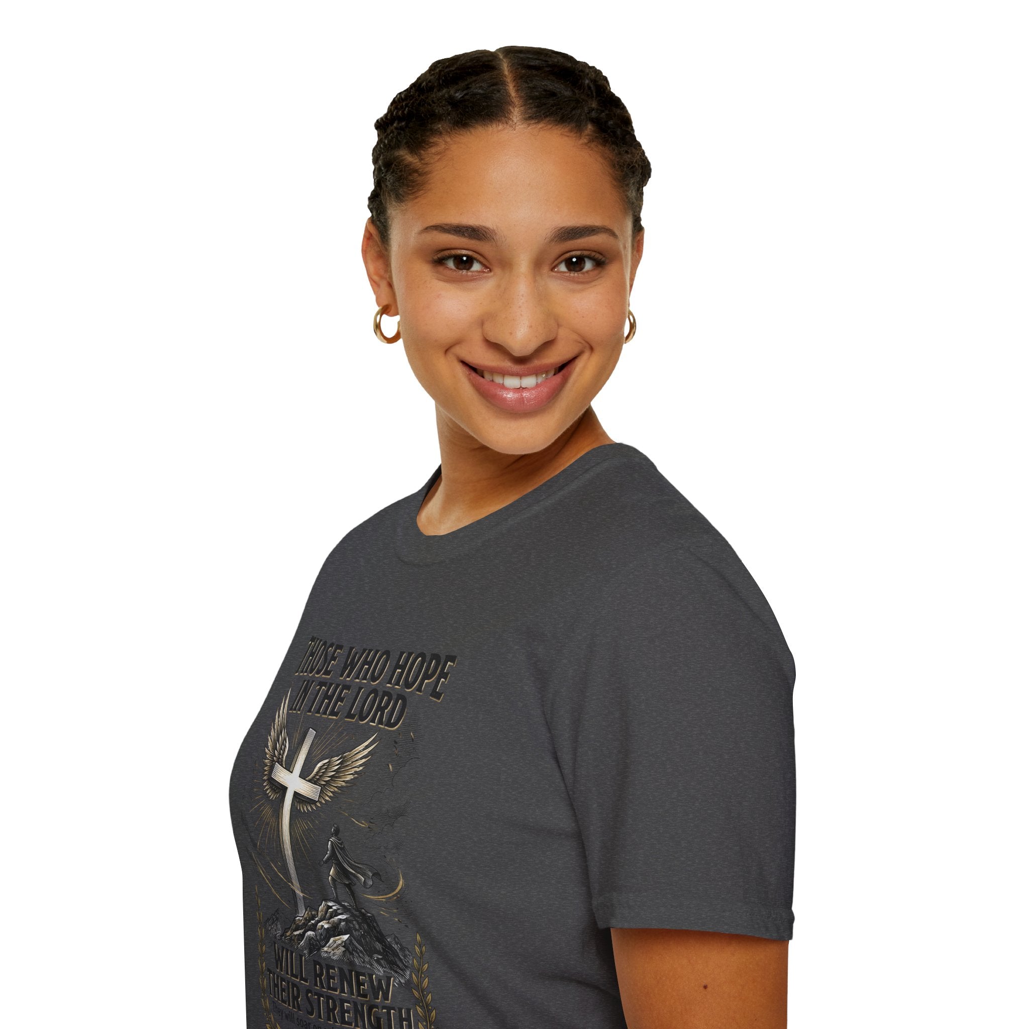 Faith Hope T-Shirt — "Those Who Hope in the Lord" Isaiah 40:31 Christian Tee