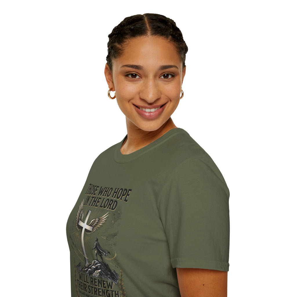 Faith Hope T-Shirt — "Those Who Hope in the Lord" Isaiah 40:31 Christian Tee
