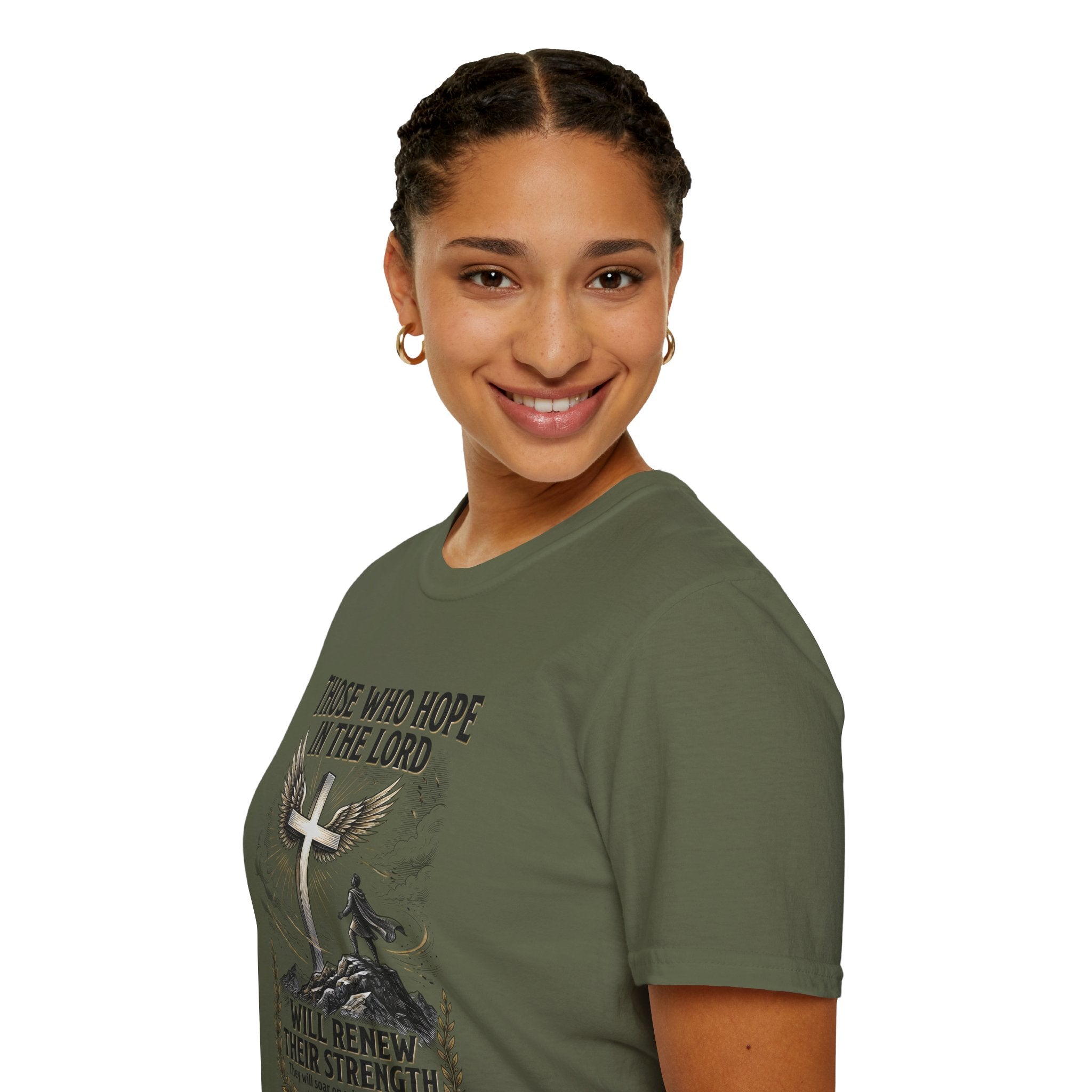 Faith Hope T-Shirt — "Those Who Hope in the Lord" Isaiah 40:31 Christian Tee