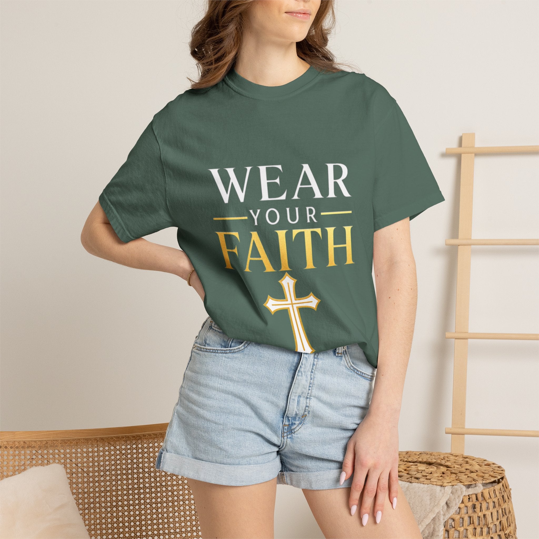 Wear Your Faith T-Shirt — Christian Cross Inspirational Tee