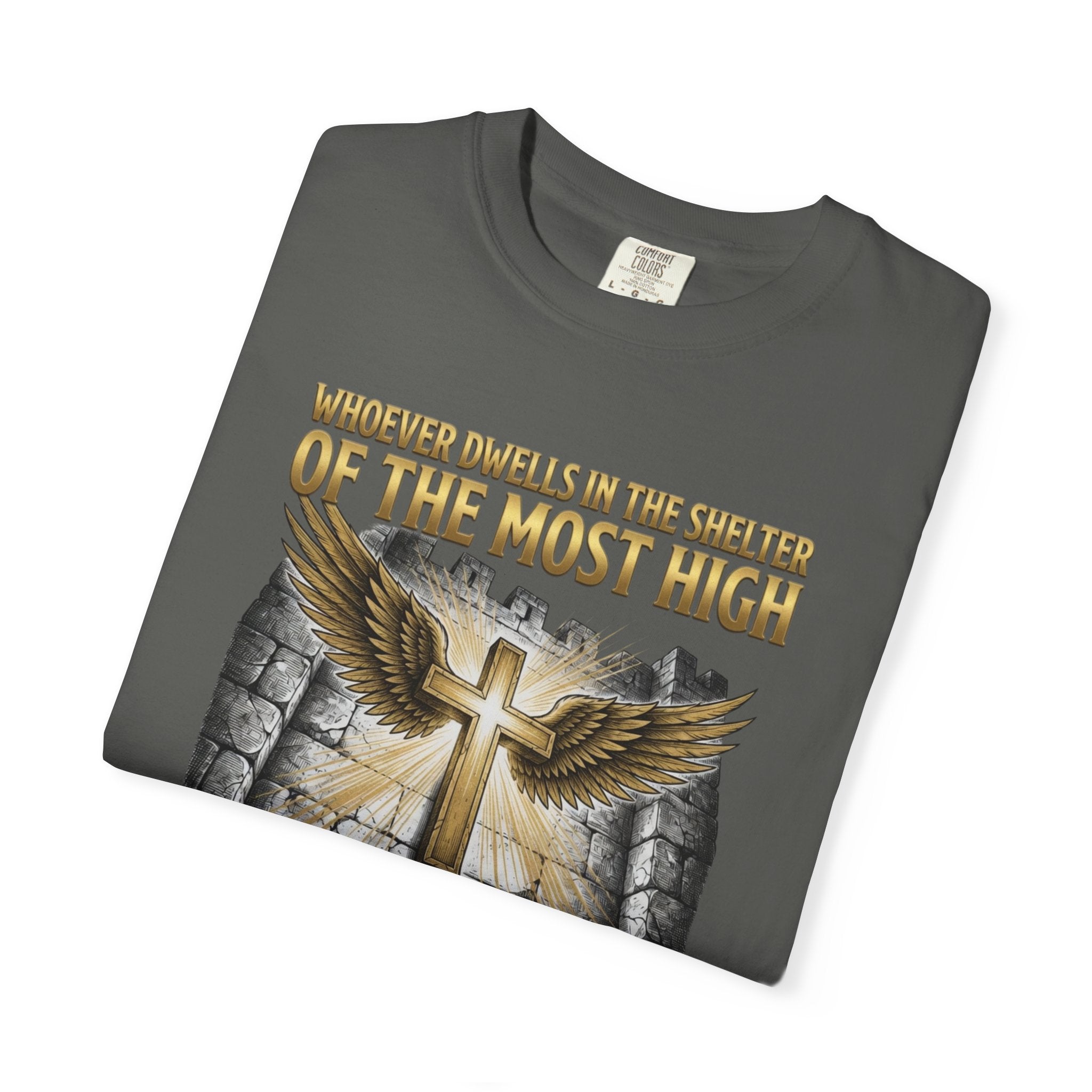 Psalm 91 'Shelter of the Most High' T-Shirt — Christian Faith Cross Tee