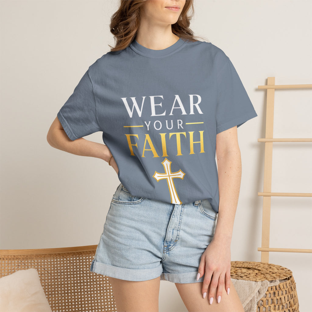 Wear Your Faith T-Shirt — Christian Cross Inspirational Tee