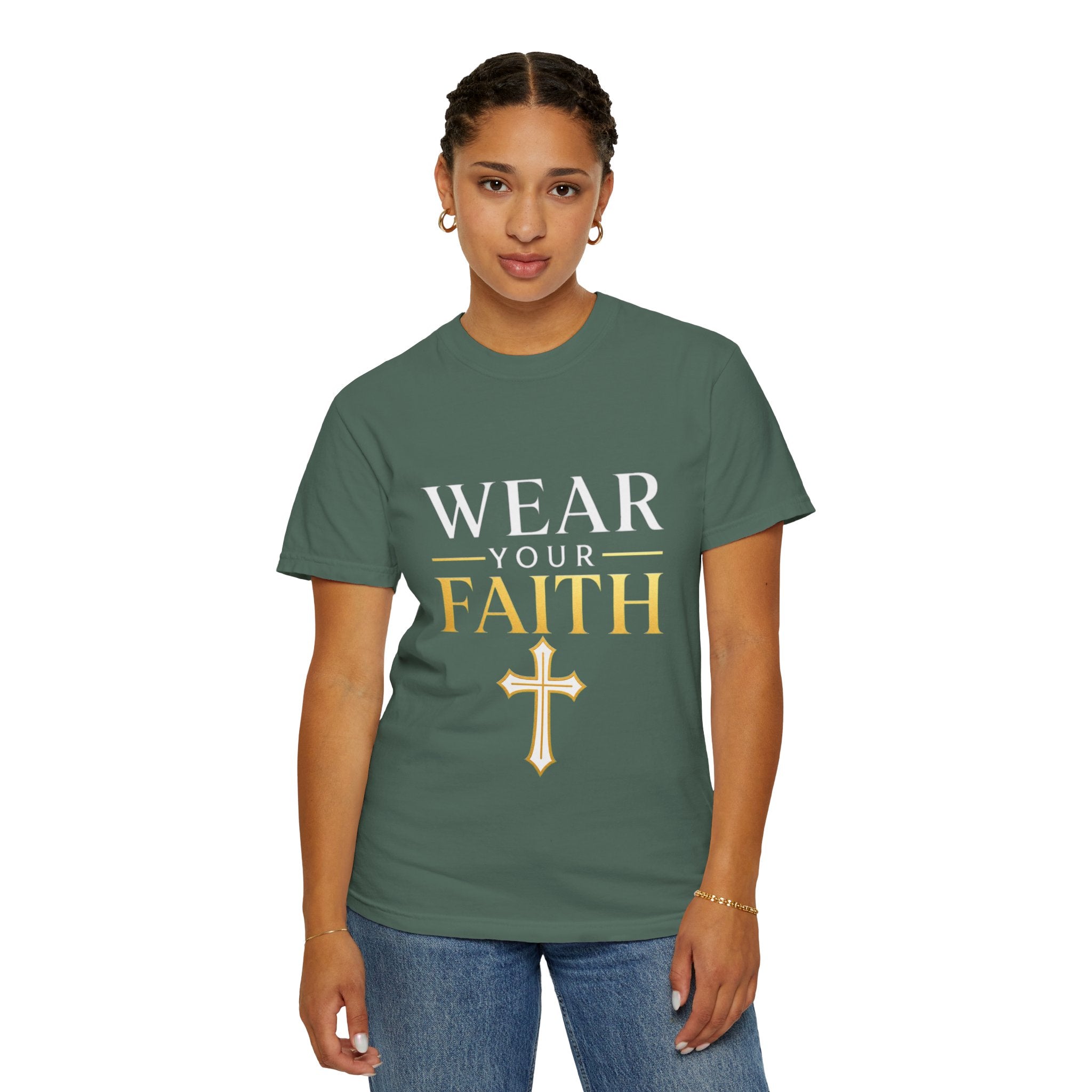 Wear Your Faith T-Shirt — Christian Cross Inspirational Tee