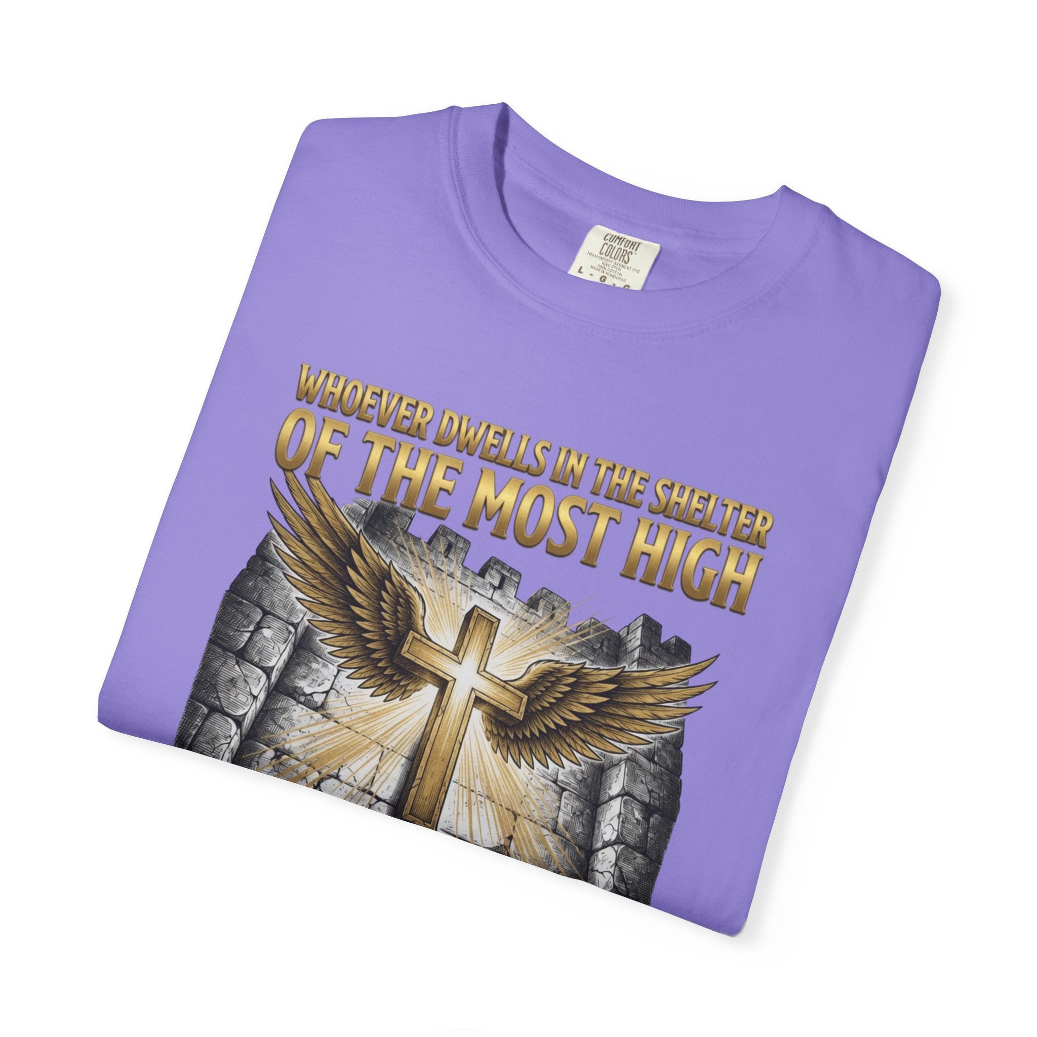 Psalm 91 'Shelter of the Most High' T-Shirt — Christian Faith Cross Tee