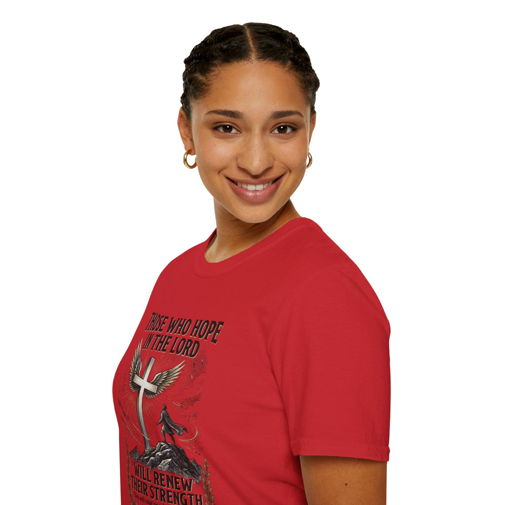 Faith Hope T-Shirt — "Those Who Hope in the Lord" Isaiah 40:31 Christian Tee