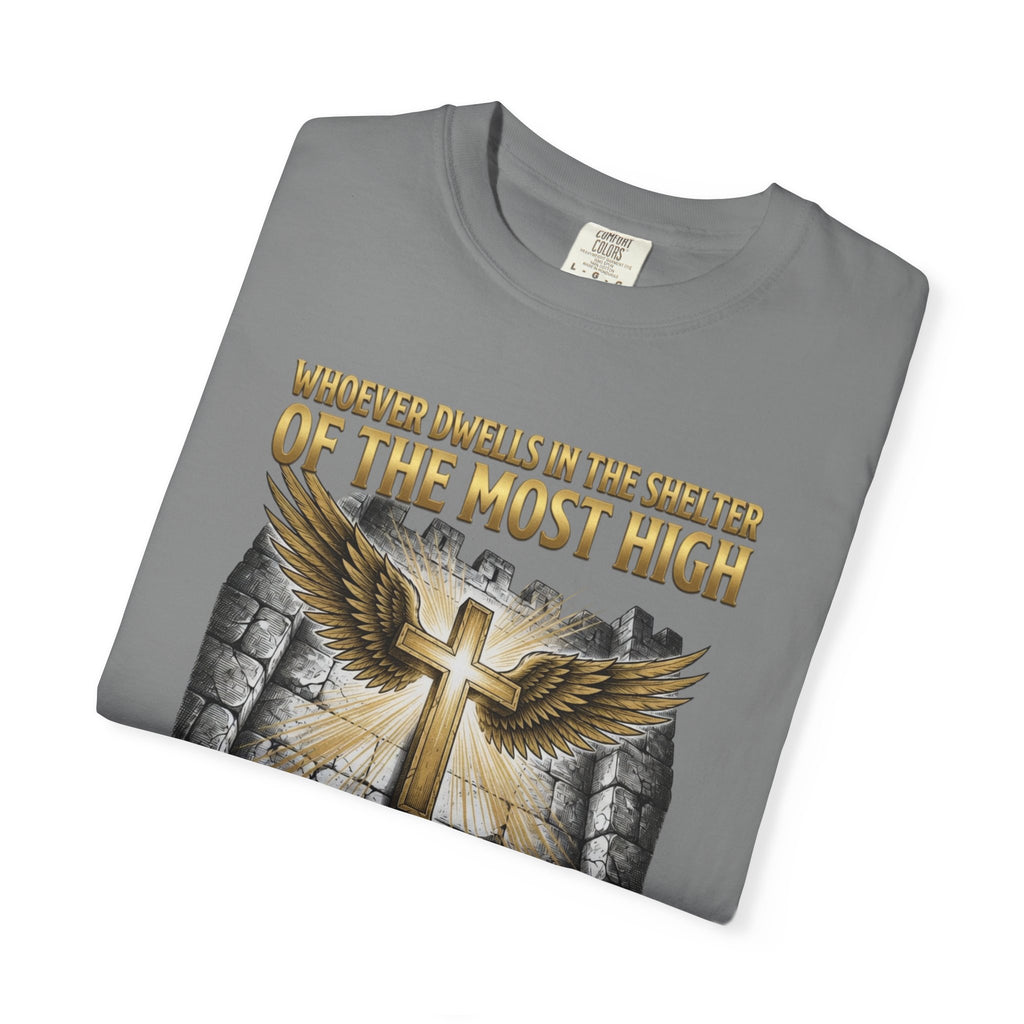 Psalm 91 'Shelter of the Most High' T-Shirt — Christian Faith Cross Tee