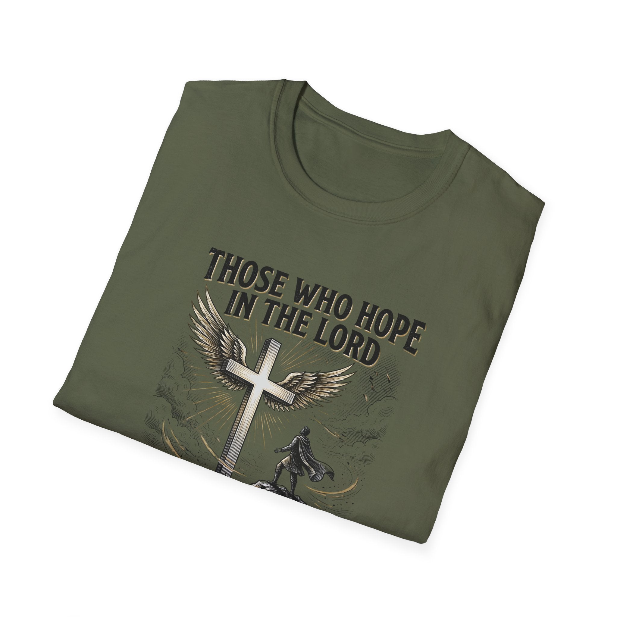 Faith Hope T-Shirt — "Those Who Hope in the Lord" Isaiah 40:31 Christian Tee