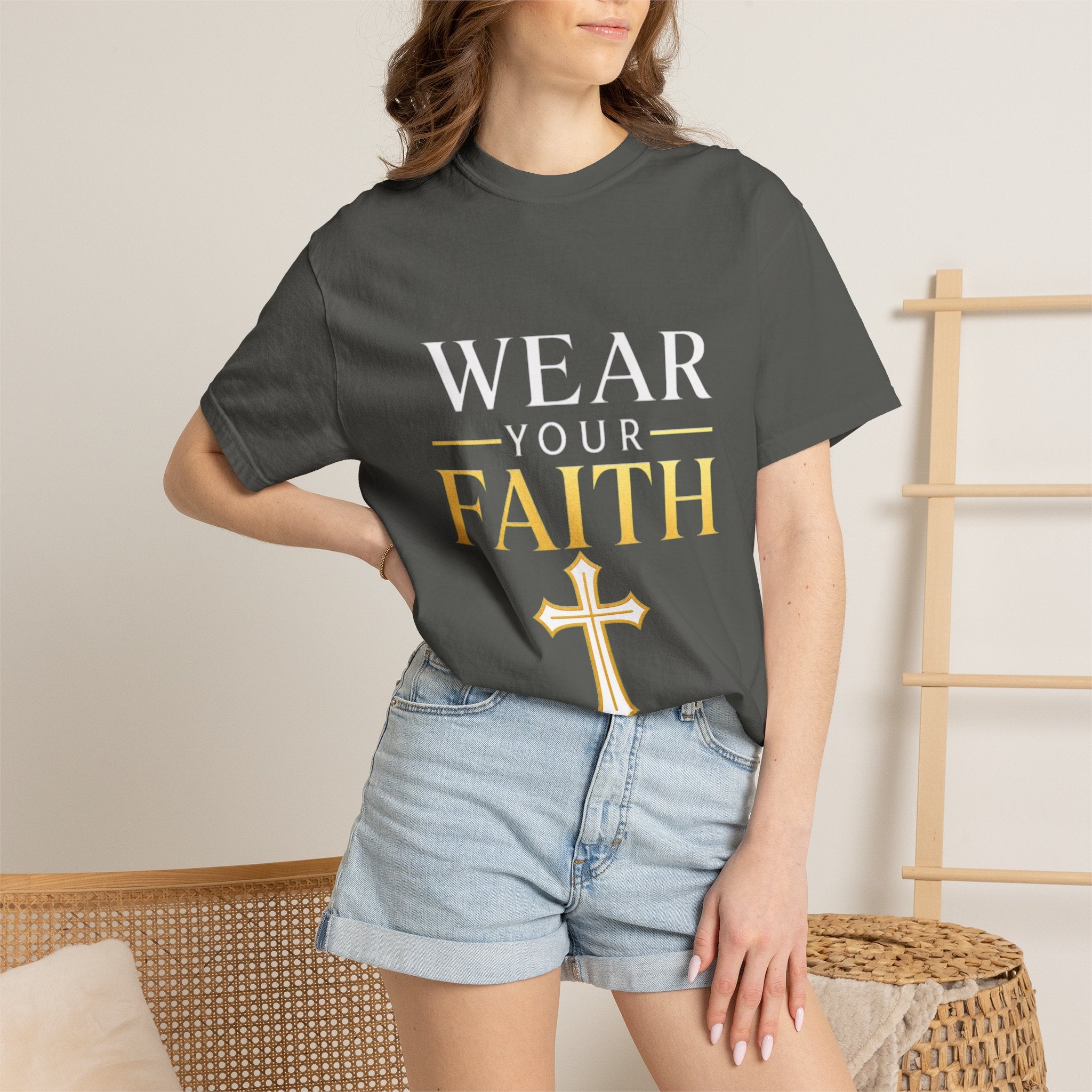 Wear Your Faith T-Shirt — Christian Cross Inspirational Tee