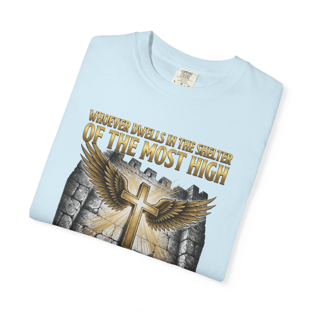 Psalm 91 'Shelter of the Most High' T-Shirt — Christian Faith Cross Tee