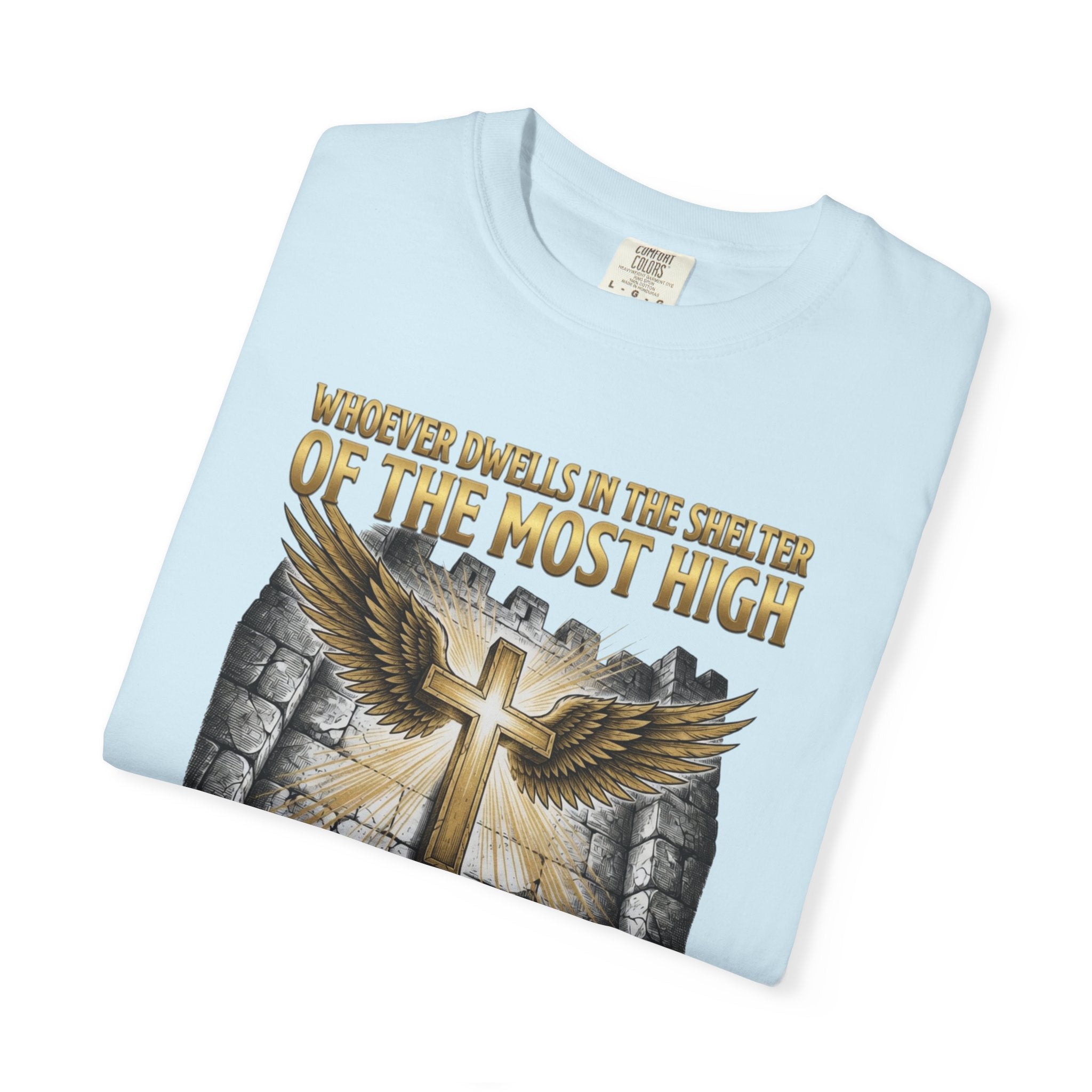 Psalm 91 'Shelter of the Most High' T-Shirt — Christian Faith Cross Tee