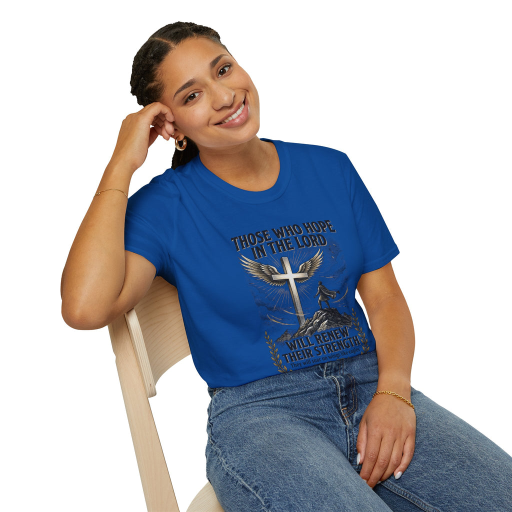 Faith Hope T-Shirt — "Those Who Hope in the Lord" Isaiah 40:31 Christian Tee