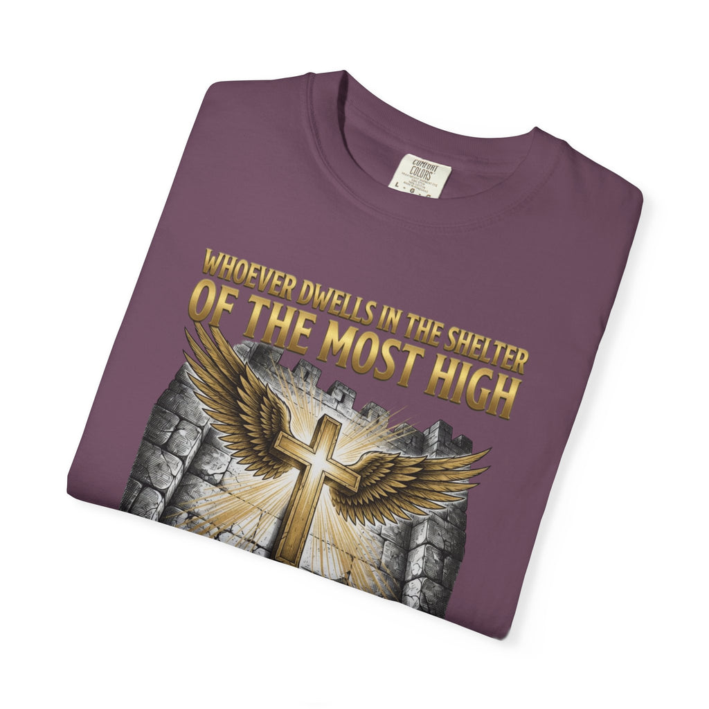 Psalm 91 'Shelter of the Most High' T-Shirt — Christian Faith Cross Tee